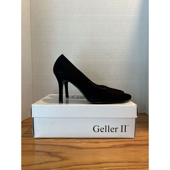 GELLER II Las Vegas Black Fabric Pumps Heels Women's Size 7 GE10025 - Picture 3 of 11